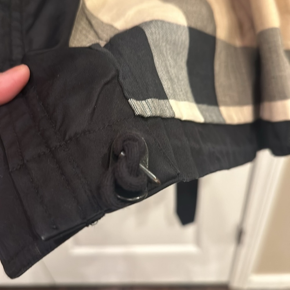Burberry Brit Trench coat black removable hood check lining EXCELLENT condition - Picture 12 of 17